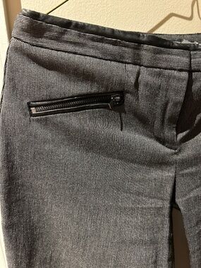 90s DKNY slim fit black and gray striped pants